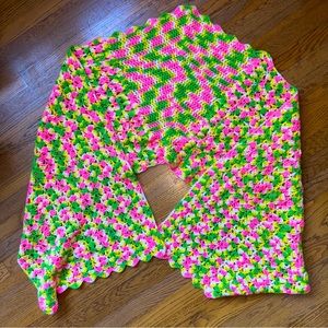 Vintage, handmade, crochet shawl/wrap